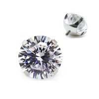 Round back Prong CZ