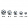 Round back Prong CZ