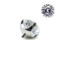 Round back Prong CZ
