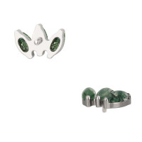 Marquise Fan Moss Agate