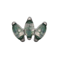 Marquise Fan Moss Agate