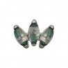 Marquise Fan Moss Agate