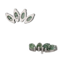 Marquise Fan 4 Moss Agate