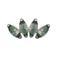 Marquise Fan 4 Moss Agate