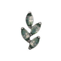 4 Leaf Moss Agate Marquise