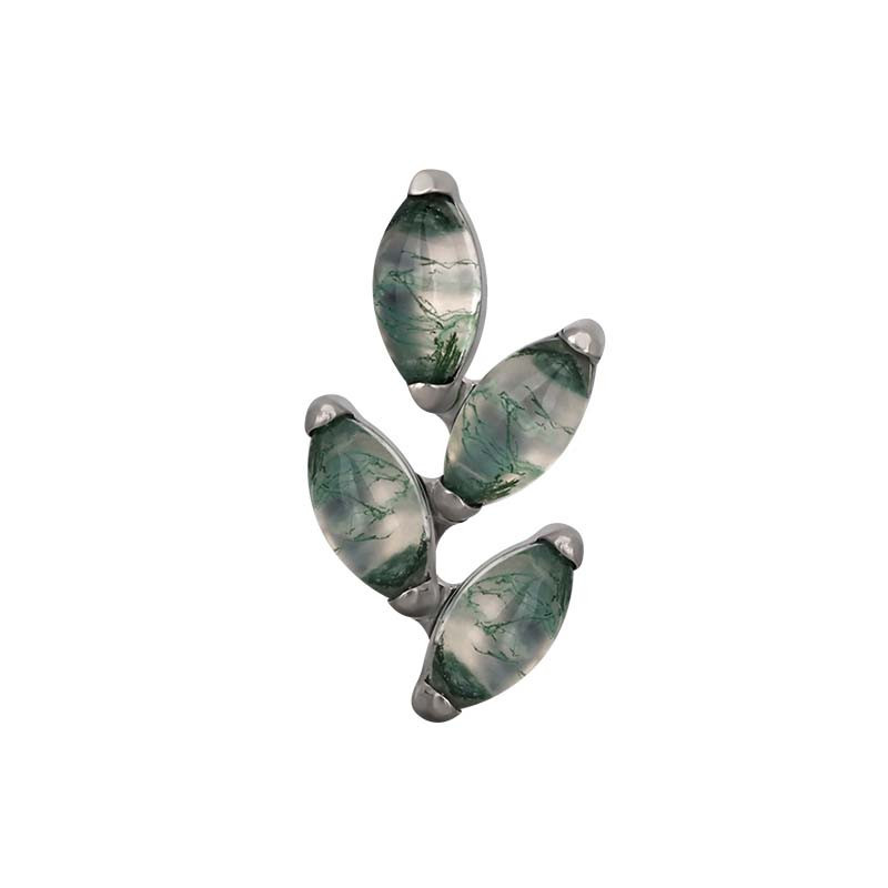 4 Leaf Moss Agate Marquise