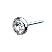 Push-pin Bezel-Set CZ