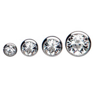 Push-pin Bezel-Set CZ