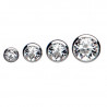 Push-pin Bezel-Set CZ