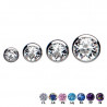 Push-pin Bezel-Set CZ