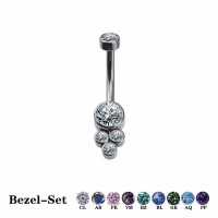 Micro Navel - 3 CZ Cluster