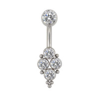Micro Navel - 4 CZ Adorned