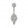 Micro Navel - 4 CZ Adorned