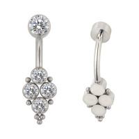 Micro Navel - 4 CZ Adorned