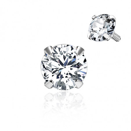 Prong Set CZ (Push-pin)