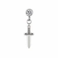 Bezel CZ Dagger Dangle