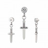 Bezel CZ Dagger Dangle