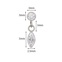 Bezel CZ Marquise Dangle