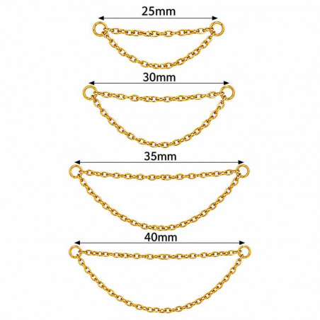 Gold Color Double Chain (PVD)