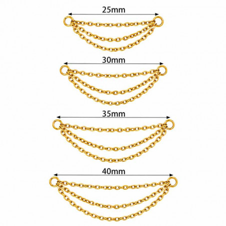 Gold Color Triple Chain (PVD)