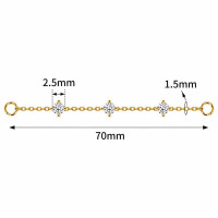 Prong CZ PVD Gold Chains (PVD)