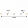 Prong CZ PVD Gold Chains (PVD)