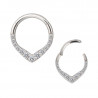 "Ari" V Shape Clicker with CZ Clicker