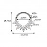 "Iris" 9 Bezel Set Marquise CZ Clicker