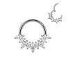 "Iris" 9 Bezel Set Marquise CZ Clicker