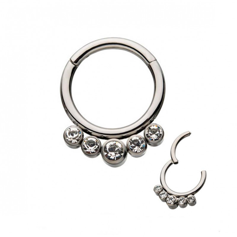 "Kalie" Bezel set 5 CZ Clicker