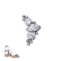 Marquise CZ With Balls Cluster