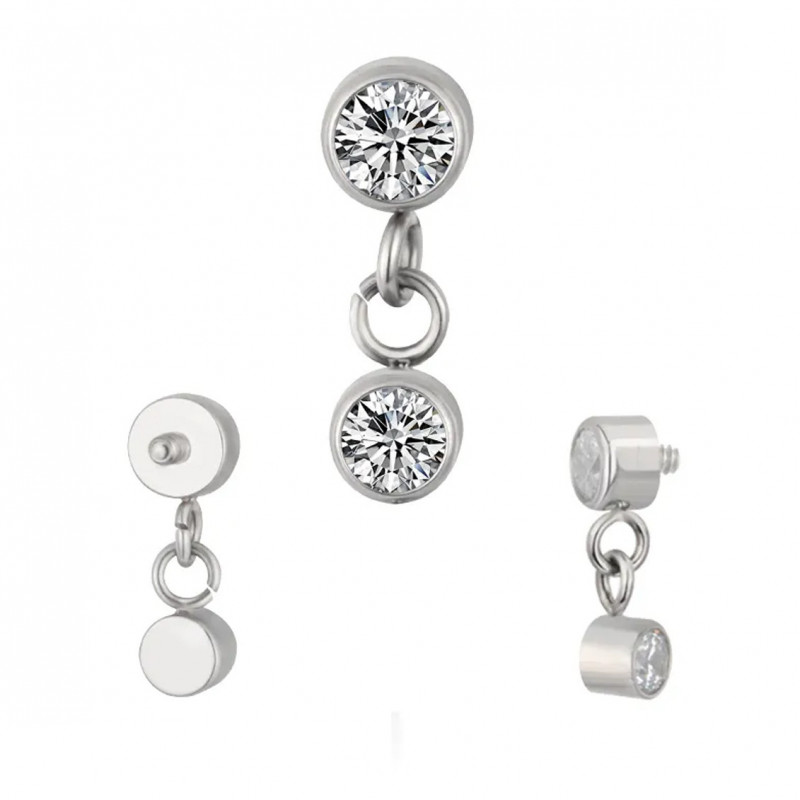 CZ With Bezel Set 2.5mm CZ