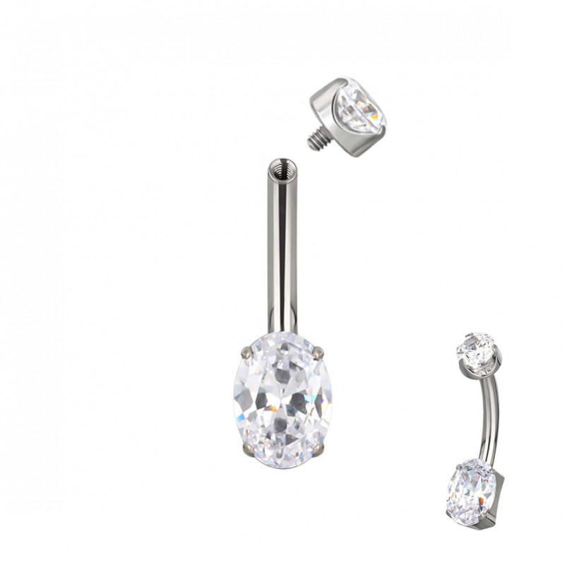 Navel Oval CZ