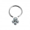 4 CZ Cluster Captive Ring