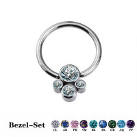 4 CZ Cluster Captive Ring