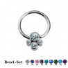4 CZ Cluster Captive Ring