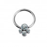 4 CZ Cluster Captive Ring
