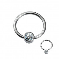 CZ Captive bead ring