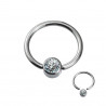 CZ Captive bead ring