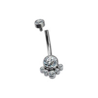 Navel 6 Stone Cluster CZ