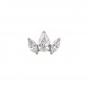 Pear CZ Marquise Fan