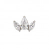 Pear CZ Marquise Fan